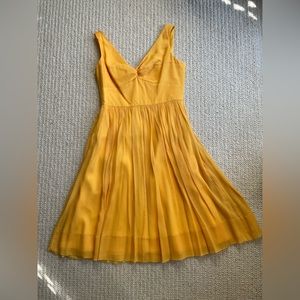 J.Crew yellow silk cocktail dress